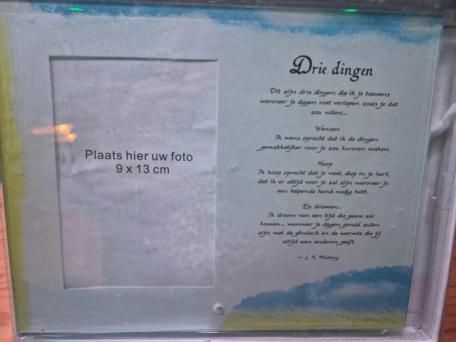 Fotolijstje Drie dingen