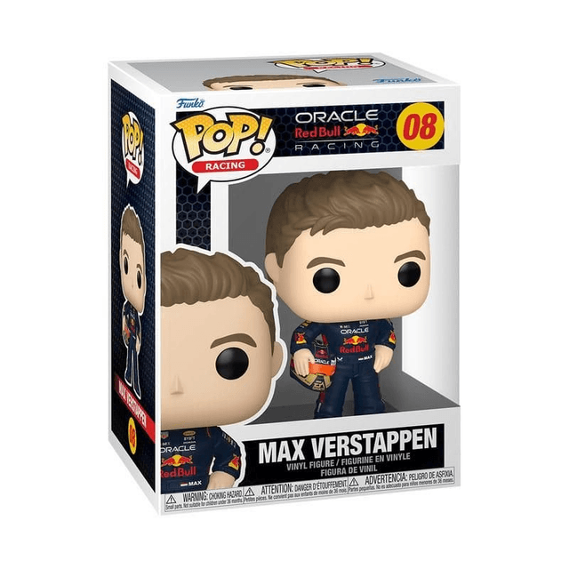 Max verstappen met helm Oracle Red Bull racing 08